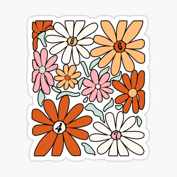 Subtle Anti Trump Boho Flowers 8647 T-Shirts And Stickers Sticker