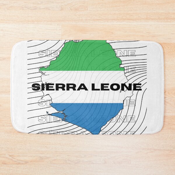Item preview, Flag Map of Sierra Leone designed and sold by nyblydd.