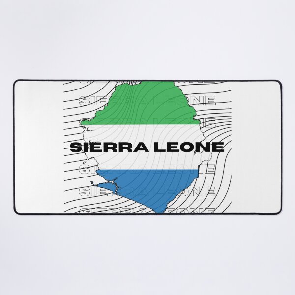 Item preview, Flag Map of Sierra Leone designed and sold by nyblydd.