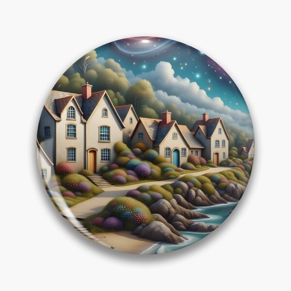 Item preview, Seaside town at night in England designed and sold by Coolparrotgirl.