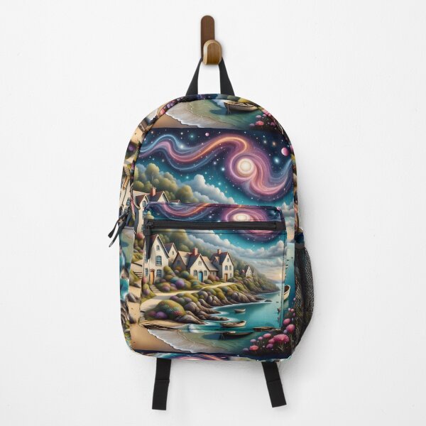 Item preview, Seaside town at night in England designed and sold by Coolparrotgirl.