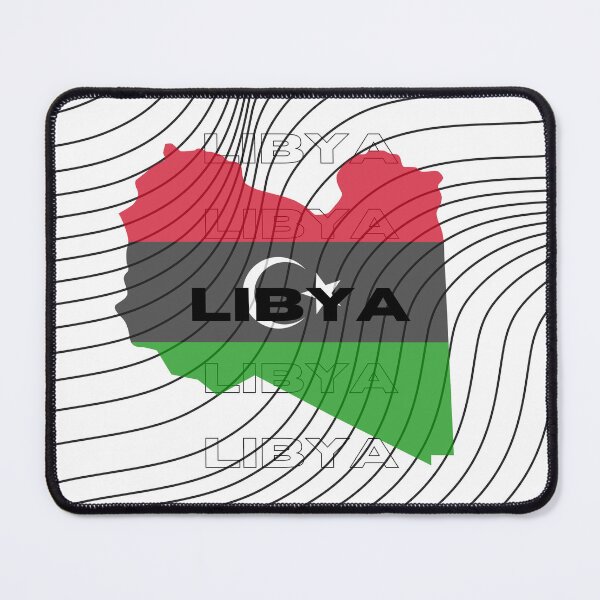 Item preview, Flag Map of Libya designed and sold by nyblydd.