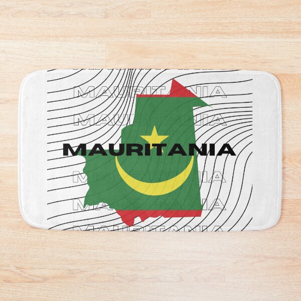Item preview, Flag Map of Mauritania designed and sold by nyblydd.