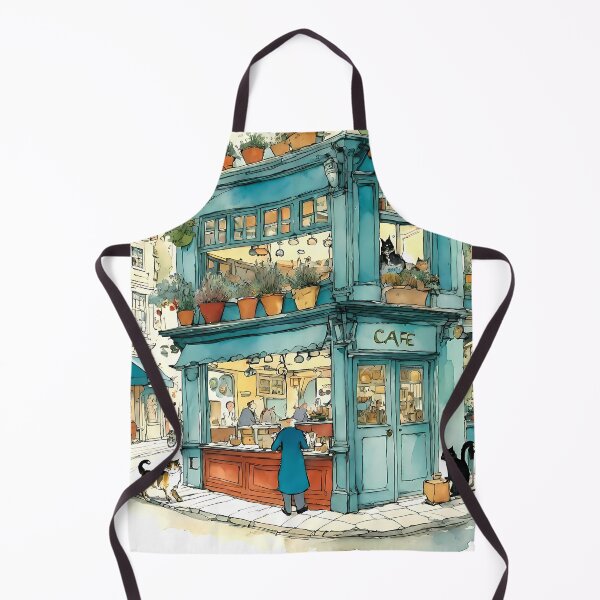 Item preview, Cafe Illustration Design 3 (watercolor) designed and sold by Domo-Design.