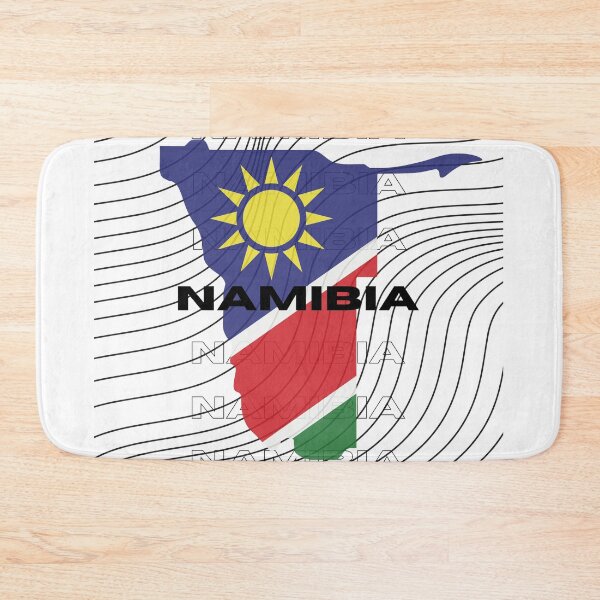 Item preview, Flag Map of Namibia designed and sold by nyblydd.