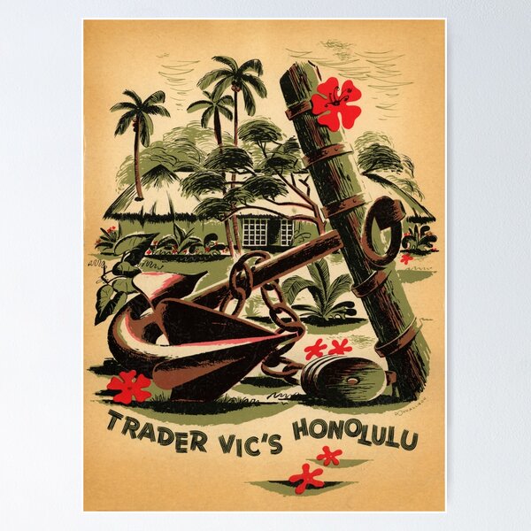 Item preview, Trader's Honolulu Tropical Tiki Menu designed and sold by TheBerryFarmer.