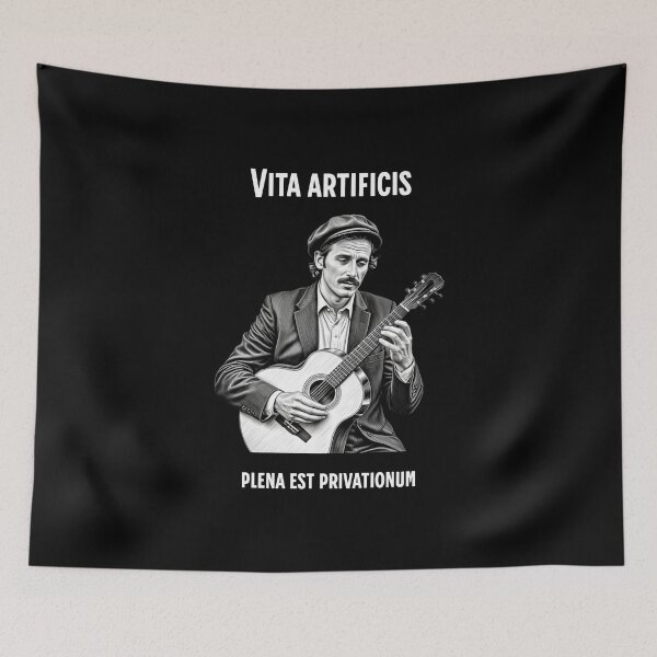Item preview, Vita artificis plena est privationum - wise saying in Latin designed and sold by Pflugart.