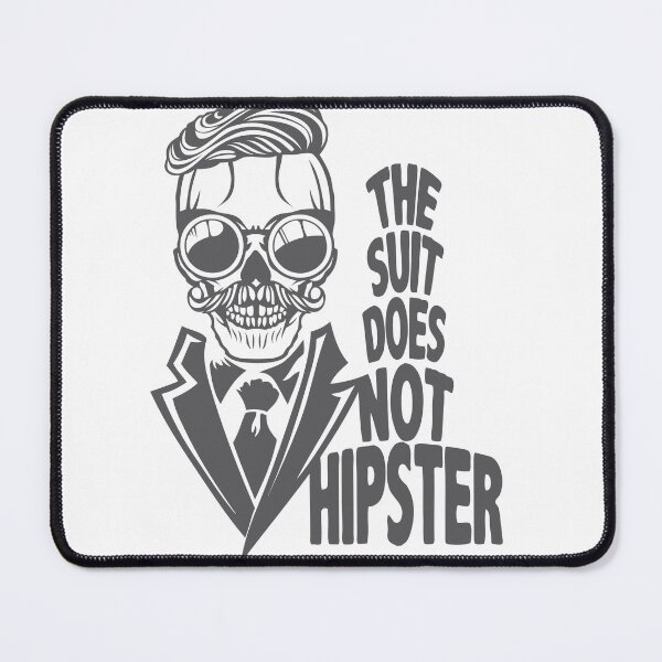 Item preview, hipster skull quote suit does not crave mustache designed and sold by Achille3777.