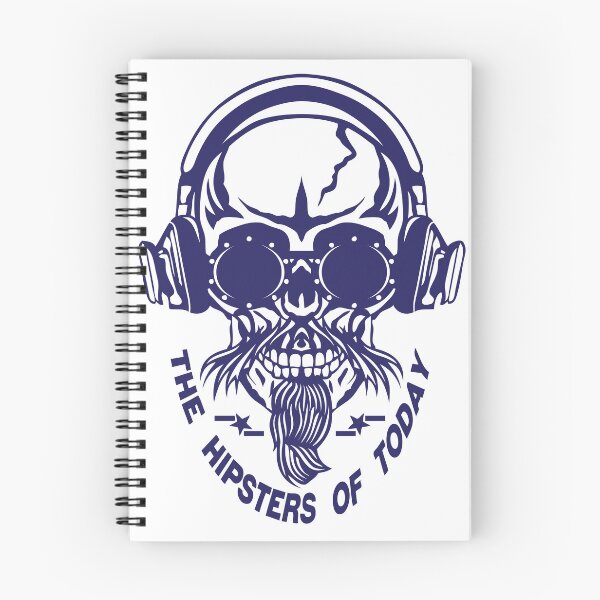 Item preview, hipster skull quote today headphones round glasses designed and sold by Achille3777.