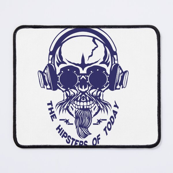Item preview, hipster skull quote today headphones round glasses designed and sold by Achille3777.