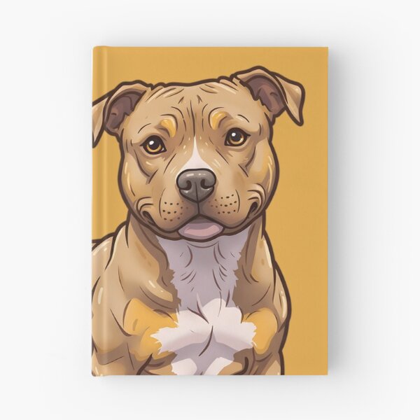 Item preview, Amber Pit Bull: Cheerful Dog Art designed and sold by Brendan Arthur Ring.