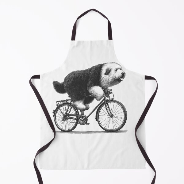 Item preview, Old English Sheepdog Riding Bike designed and sold by Kimberley King Art King Art.