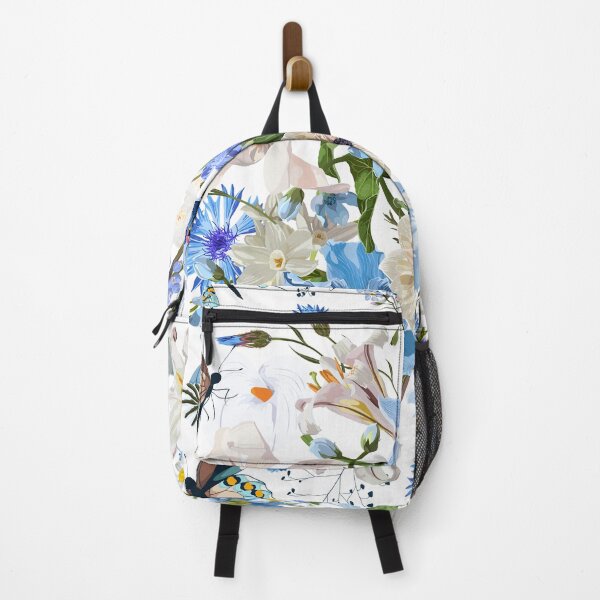Aperçu de l'œuvre Modèle sans couture avec des fleurs bleues. créée et vendue par MatyKotiv.