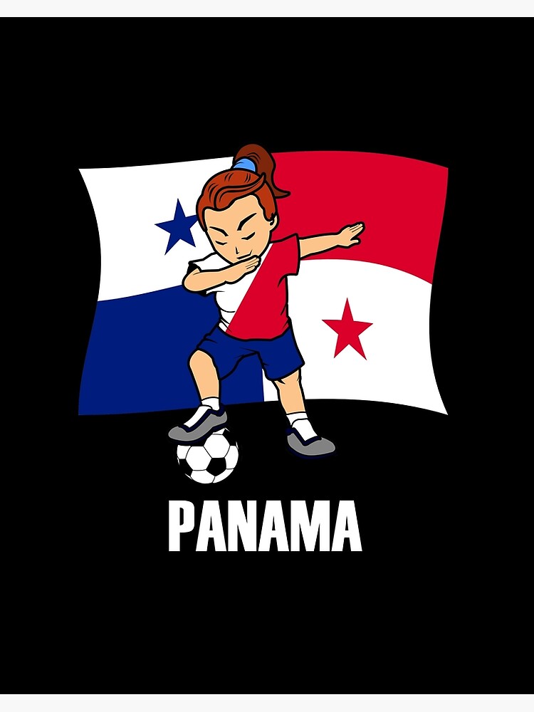 Dabbing Soccer Girl Panama Soccer Jersey Shirt Panamanian Flag Art Board  Print for Sale by CreativeStrike