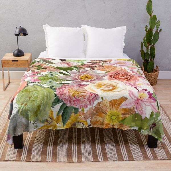 Item preview, Vintage luxury seamless pattern with detailed hand drawn flowers - blooming magnolia, roses, eucalyptus and herbs.  designed and sold by MatyKotiv.