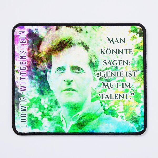 Item preview, Ludwig Wittgenstein quote: Man könnte sagen: „Genie ist Mut im Talent.” designed and sold by artbleed.