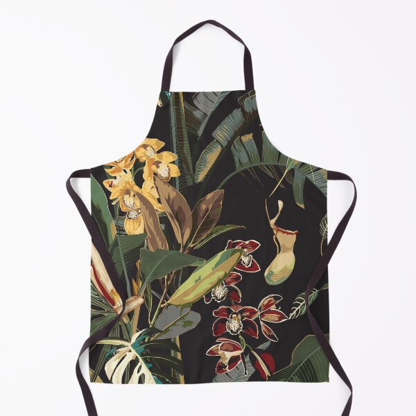 Item preview, Tropical night vintage wild pattern, palm tree, palm leaves and plant. designed and sold by MatyKotiv.