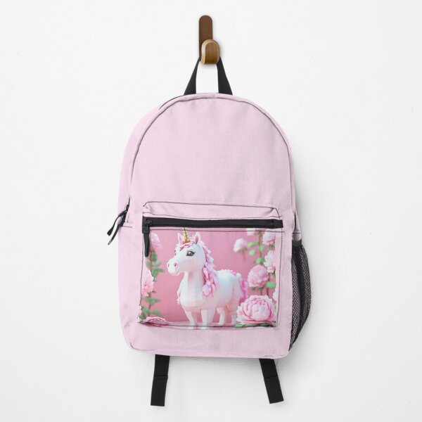 Item preview, Majestic Unicorn & Blush Pink Peonies 3D Sticker Design designed and sold by Rainbow Paws Garden.
