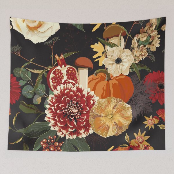 Item preview, Autumn flowers, herbs and mushrooms seamless pattern. designed and sold by MatyKotiv.