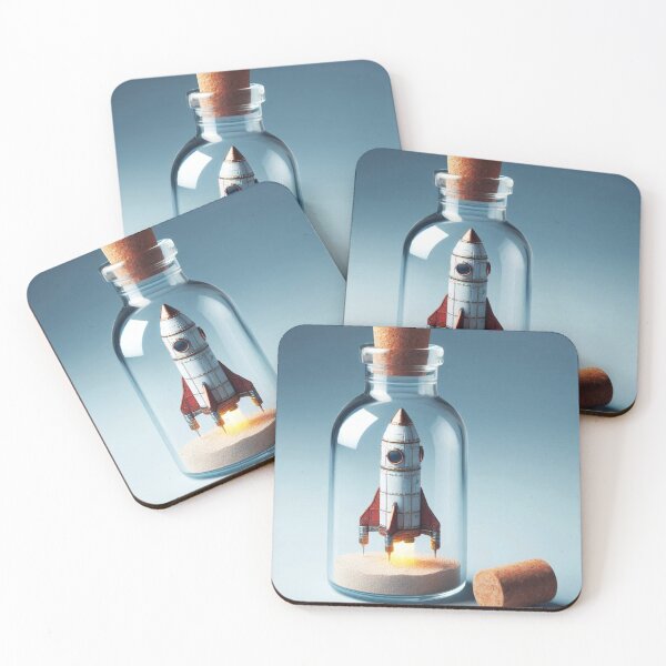 Item preview, Spaceship mockup in bottle business designed and sold by Dogandesighn.