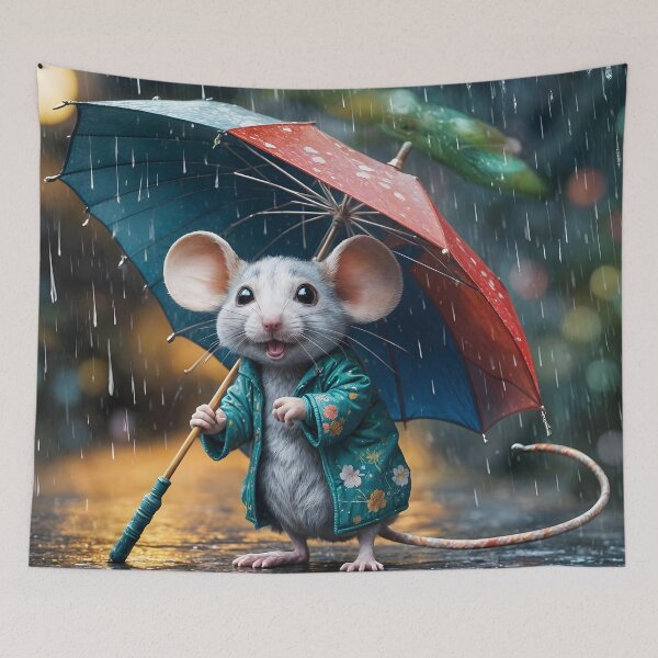 Item preview, mouse with umbrella designed and sold by dedoma.