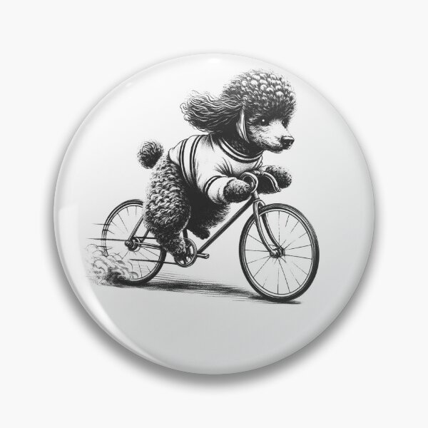 Item preview, Poodle Riding Bike designed and sold by Kimberley King Art  King Art.