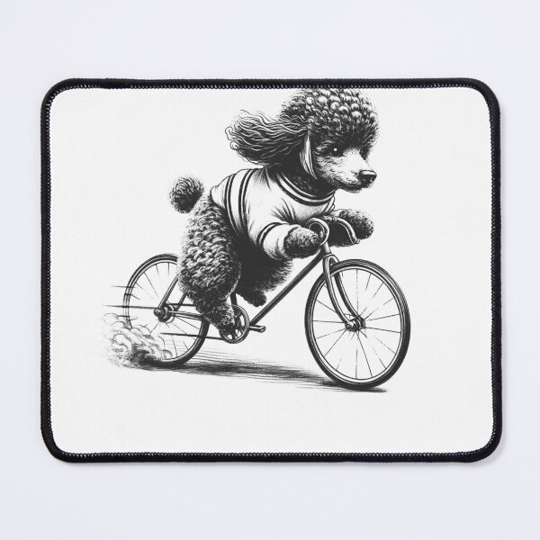 Artikelvorschau, Pudel auf Fahrrad entworfen und verkauft von Kimberley King Art King Art.