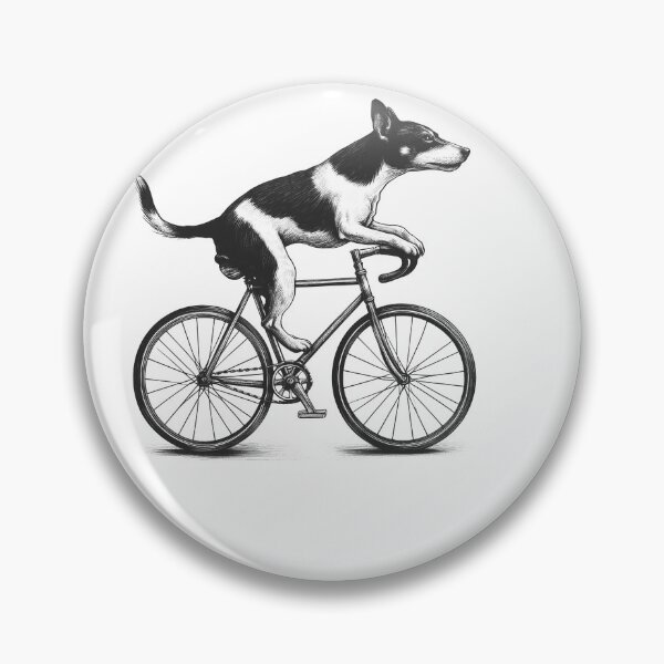 Item preview, Rat Terrier Riding Bike designed and sold by Kimberley King Art  King Art.