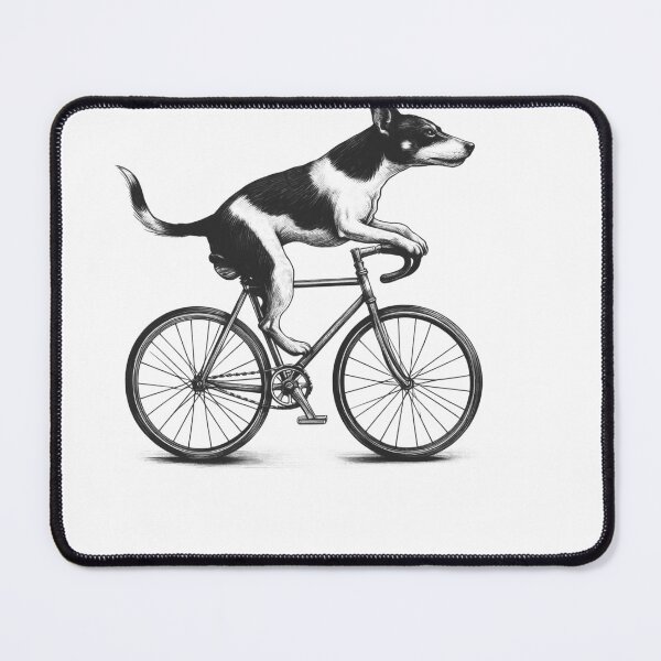 Item preview, Rat Terrier Riding Bike designed and sold by Kimberley King Art  King Art.