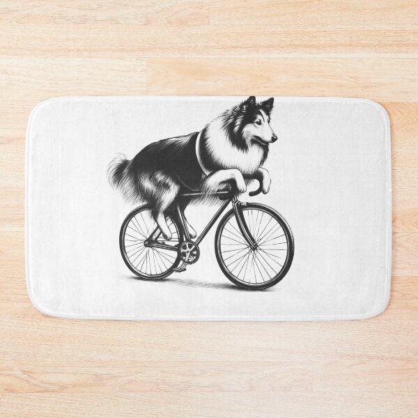 Item preview, Sheltie montando en bicicleta designed and sold by Kimberley King Art  King Art.