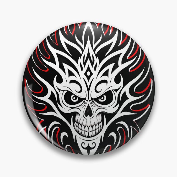 Item preview, Tribal Skull Mask - Fierce Tattoo-Inspired Artwork designed and sold by VikArtStudio.