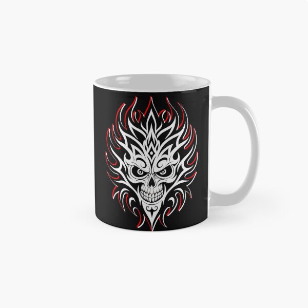 Item preview, Tribal Skull Mask - Fierce Tattoo-Inspired Artwork designed and sold by VikArtStudio.