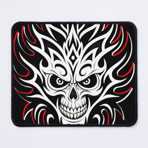 Item preview, Tribal Skull Mask - Fierce Tattoo-Inspired Artwork designed and sold by VikArtStudio.