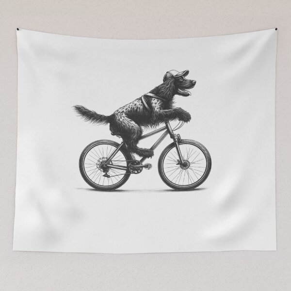 Item preview, Small Munsterlander Pointer Riding Bike designed and sold by Kimberley King Art  King Art.