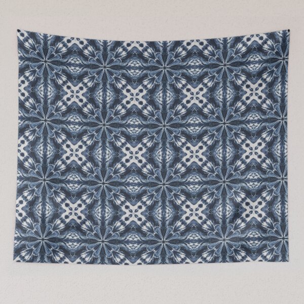 Item preview, Shibori Tye Dye Indigo Flower  designed and sold by Tamas Das.