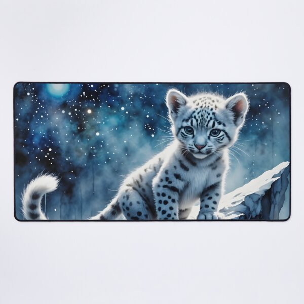 Item preview, A Star-Kissed Snow Leopard Cub designed and sold by AnmitsuArt.