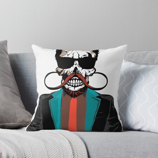 Item preview, skull hipster suit tie skull mustache designed and sold by Achille3777.