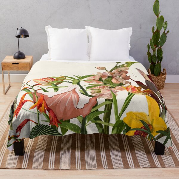 Item preview, Tropical botanical landscape, palm tree, banana tree, flowers and birds, plant floral border background. designed and sold by MatyKotiv.