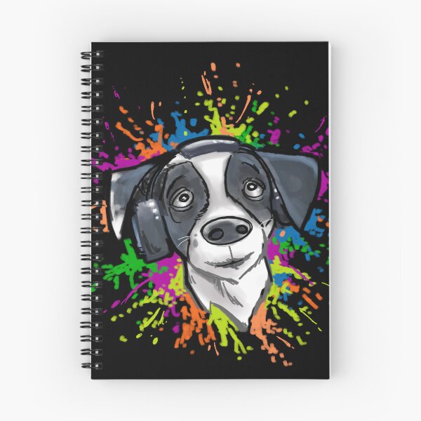 Artikelvorschau, Sonderanfertigung_Bunter Hund mit Kopfhörern entworfen und verkauft von CreateForDogs.