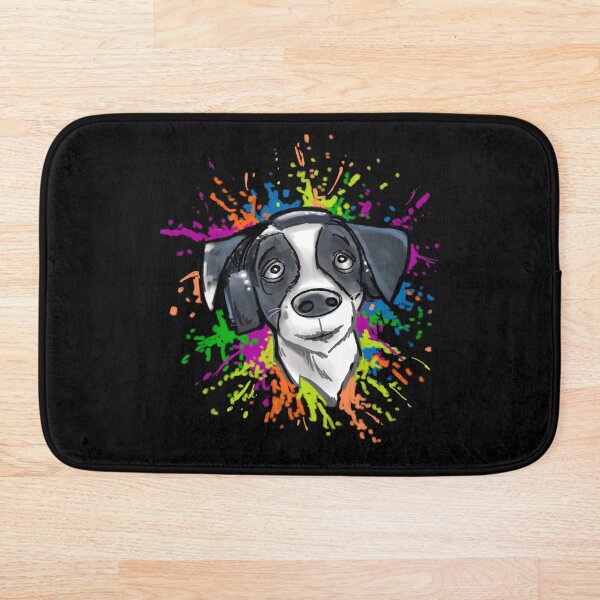 Item preview, Custom Work_Colorful Dog with Headphones designed and sold by CreateForDogs.