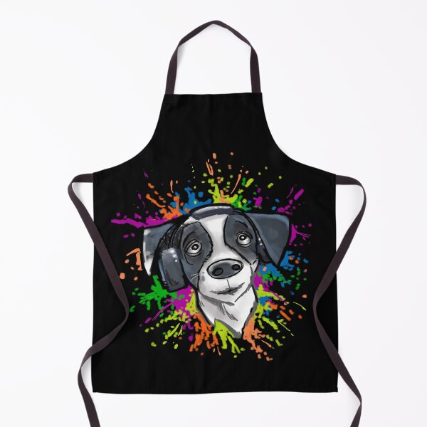 Item preview, Trabajo personalizado: perro colorido con auriculares designed and sold by CreateForDogs.
