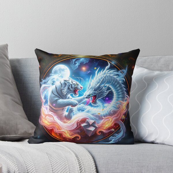 Item preview, A white tiger vs a dragon designed and sold by SlyfoxArtStudio.