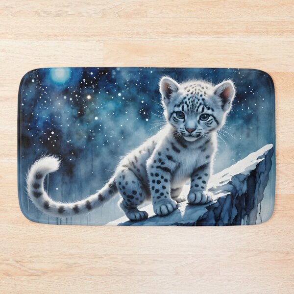 Item preview, A Star-Kissed Snow Leopard Cub designed and sold by AnmitsuArt.