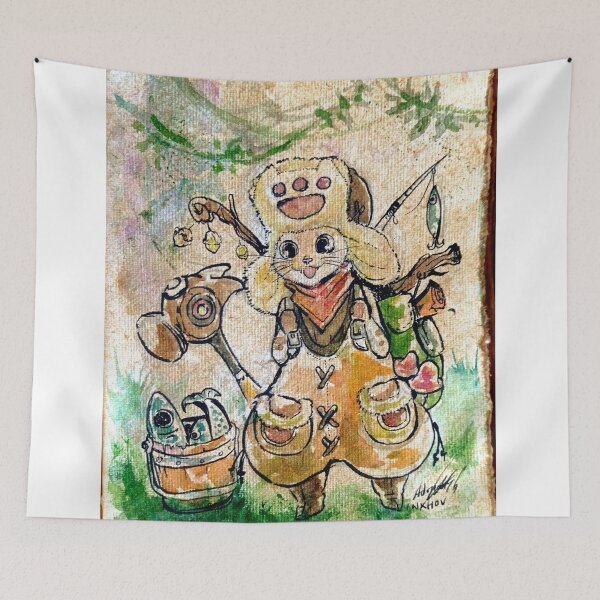 Item preview, Monster Hunter Wild Felyne friend designed and sold by Inkhov Art.
