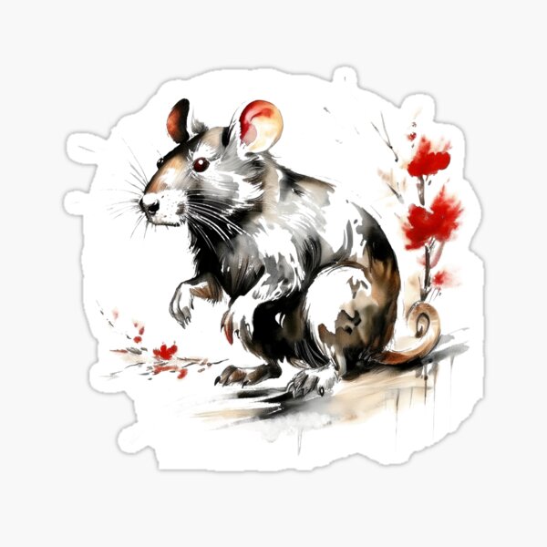 Artikel-Vorschau von Chinesisches Sternzeichen Ratte, designt und verkauft von Motivburg.