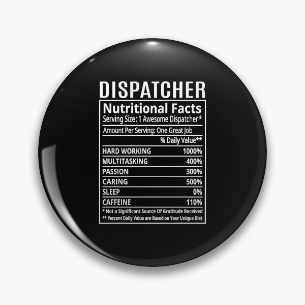 Item preview, Dispatcher Nutritional Facts, Dispatcher Nutrition Facts, Funny Dispatcher designed and sold by AAMDesigns.