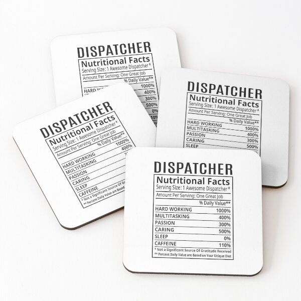 Item preview, Dispatcher Nutritional Facts, Dispatcher Nutrition Facts, Funny Dispatcher designed and sold by AAMDesigns.