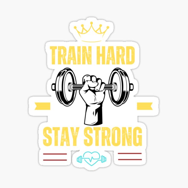 Item preview, Train Hard Stay Strong Gym T-Shirt – Fitness Motivation Tee for Bodybuilders designed and sold by MotiveKids.