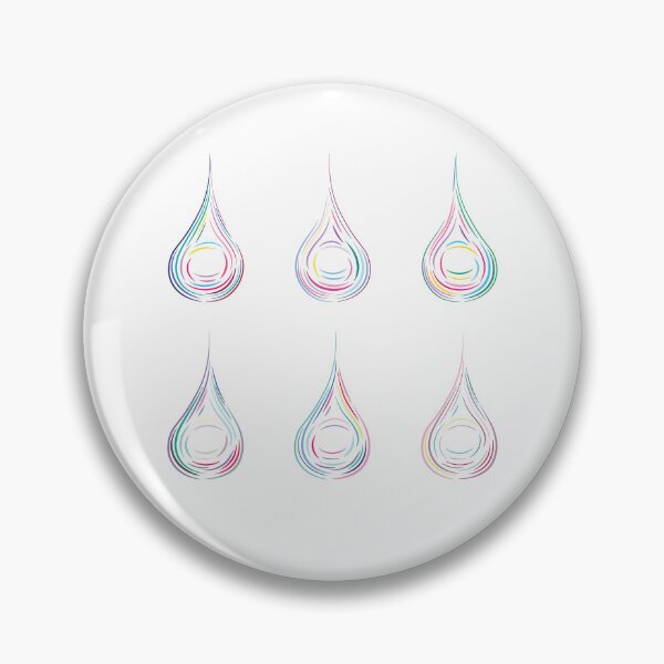 Item preview, Six Droplets - Cool Colours, Light Background designed and sold by Onyx Swan Art.