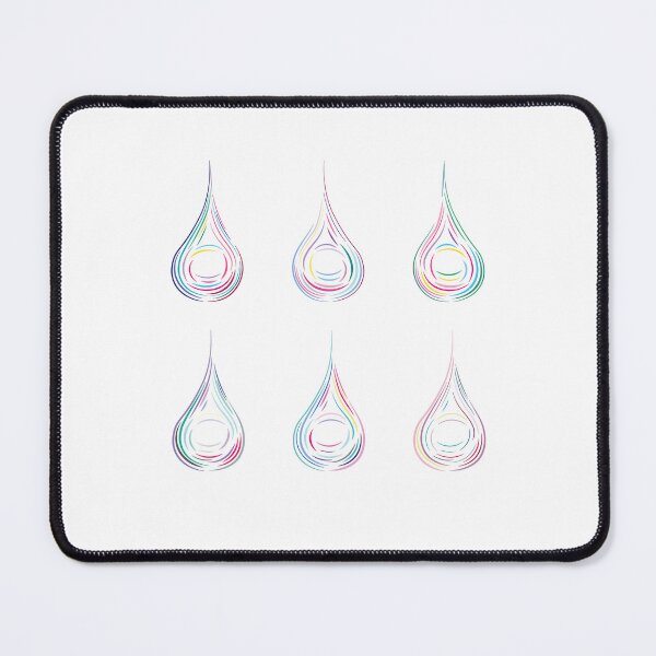 Item preview, Six Droplets - Cool Colours, Light Background designed and sold by Onyx Swan Art.
